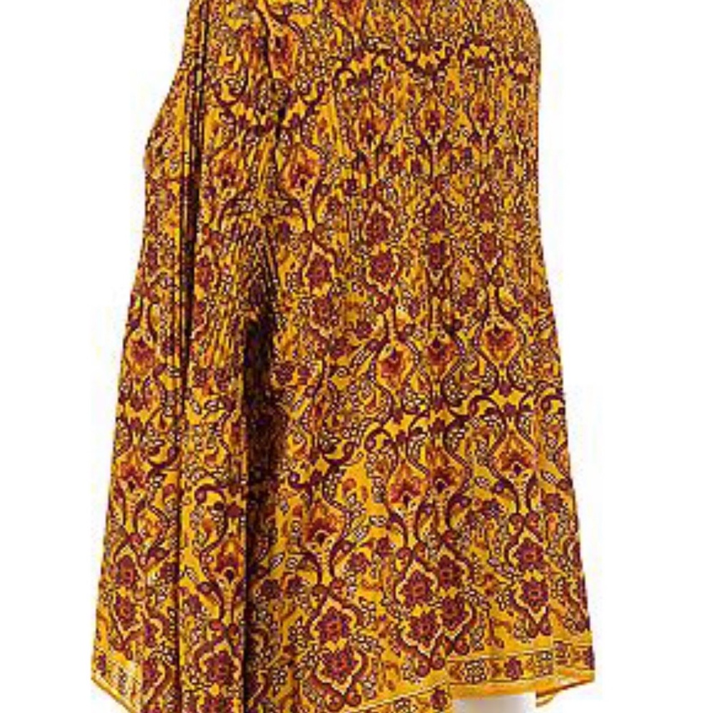 NWT $Max Studio Yellow and Red Patterned Blouse - Picture 3 of 7